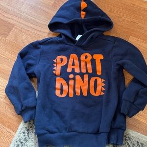 Carter's dinosaur lover graphic sweatshirt Navy Orange Dino Hoodie